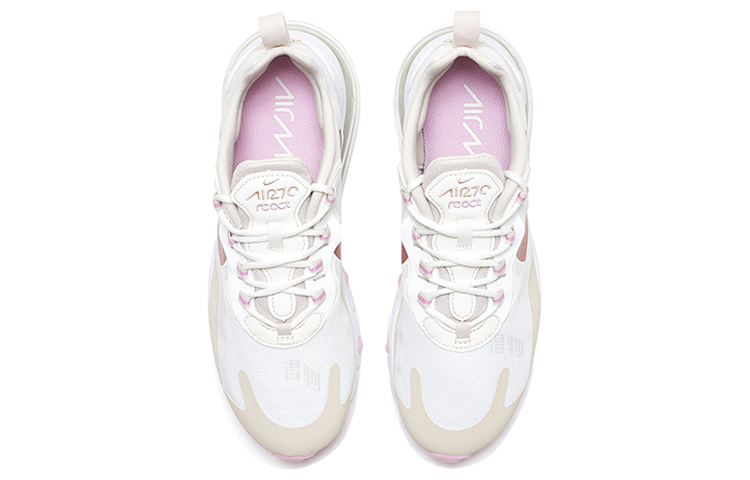 Женские кроссовки Nike Air Max 270 (бежево-розовые) — фото 4