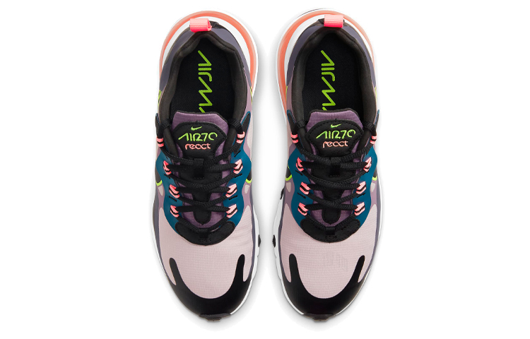 Женские кроссовки Nike Air Max 270 (фиолетово-черно-зеленые) — Фиолетовый / чёрный / зелёный — фото 4