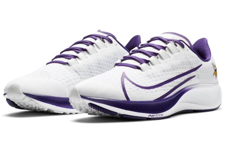 Кроссовки Nike Pegasus 37 "Minnesota Vikings" (бело-фиолетовые) — фото 3