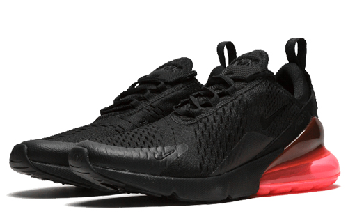 Мужские кроссовки Nike Air Max 270 (черно-розовые) — Чёрный / красный — фото 2
