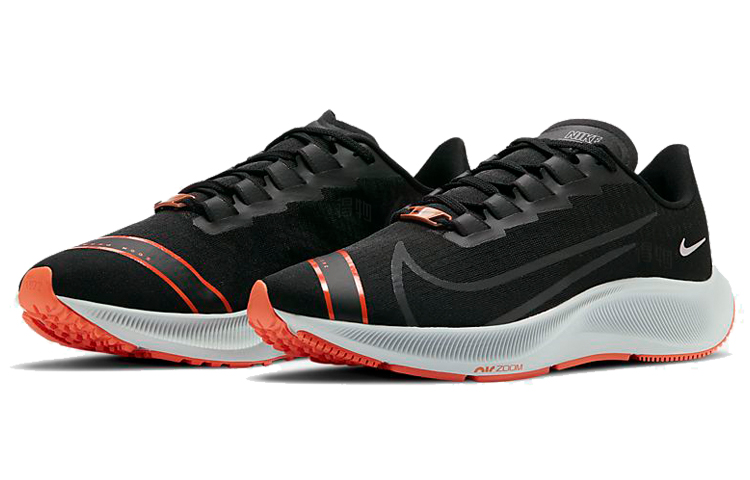 Мужские кроссовки Nike Pegasus 37 Fast City (черно-бело-оранжевый) — 黑白橘 — фото 3