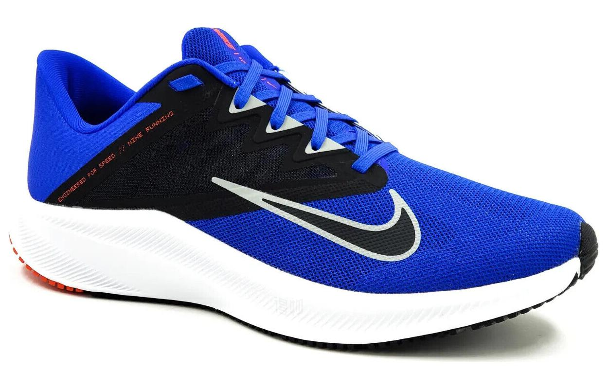 Мужские кроссовки Nike Quest 3 (черно-сине-белые) — фото 3