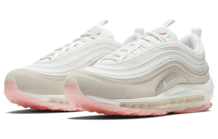 Женские кроссовки Nike Air Max 97 (бежево-розово-белые) — Бежевыйрозовыйбелый — фото 3