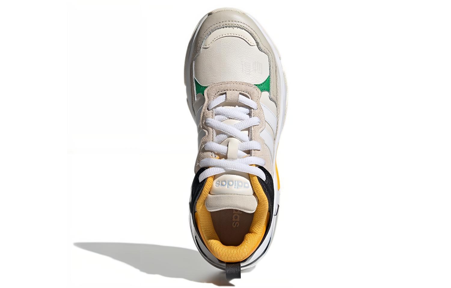 Женские кроссовки adidas neo Boujirun (бежево-черные) — Бежевый / чёрный — фото 5