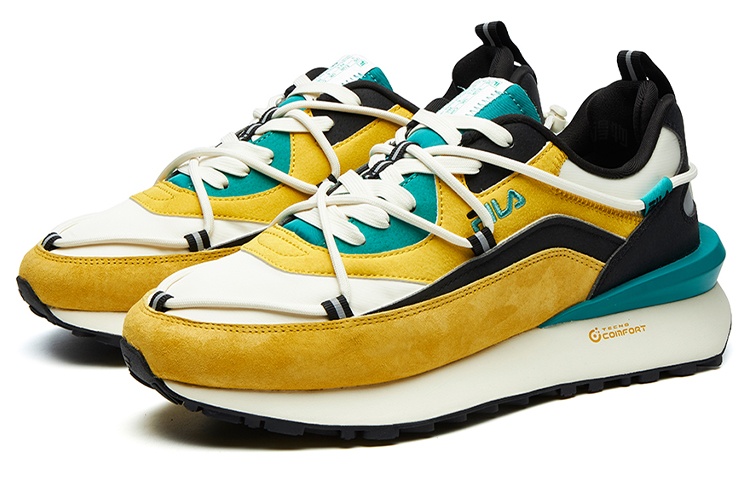 Мужские кроссовки Fila FUSION Jogger DX (оранжево-бежевые) — 柠咖橙/古董白 — фото 4