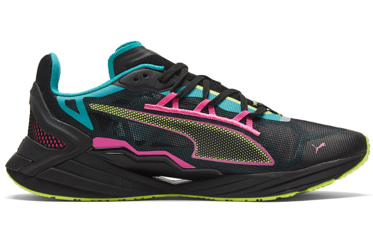 Женские кроссовки PUMA Ultraride Fm Xtreme (черные) — 黑/绿/粉/白/兰 — фото 2