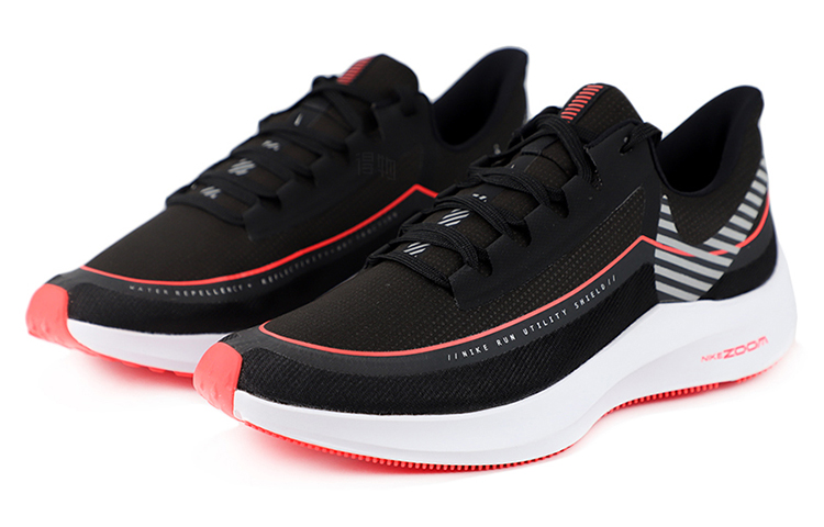 Мужские кроссовки Nike Zoom Winflo 6 (черно-белые) — Чёрныйбелый — фото 3