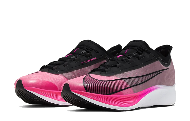 Мужские кроссовки Nike Zoom Fly 3 (черно-розовые) — Чёрныйрозовый — фото 3