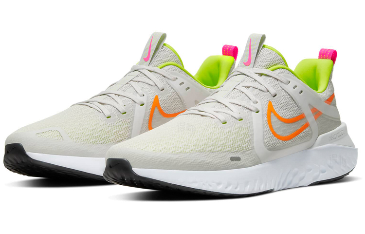 Кроссовки Nike Legend React 2 (серо-зеленые) — фото 3