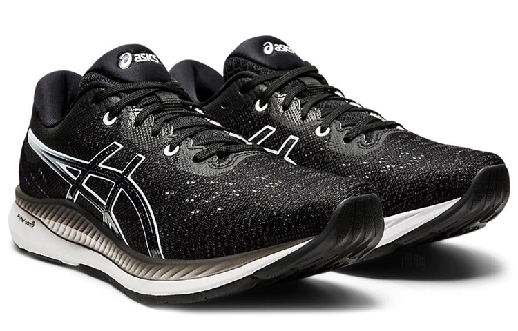 Женские кроссовки ASICS EvoRide 1 (черно-белые) — Чёрный / белый — фото 3