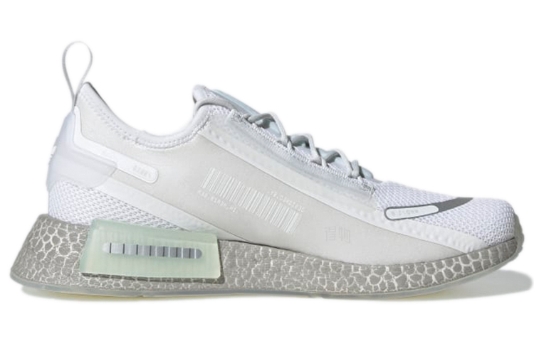 кроссовки adidas originals NMD_R1 Spectoo (бело-серые) — Белый / серый — фото 2