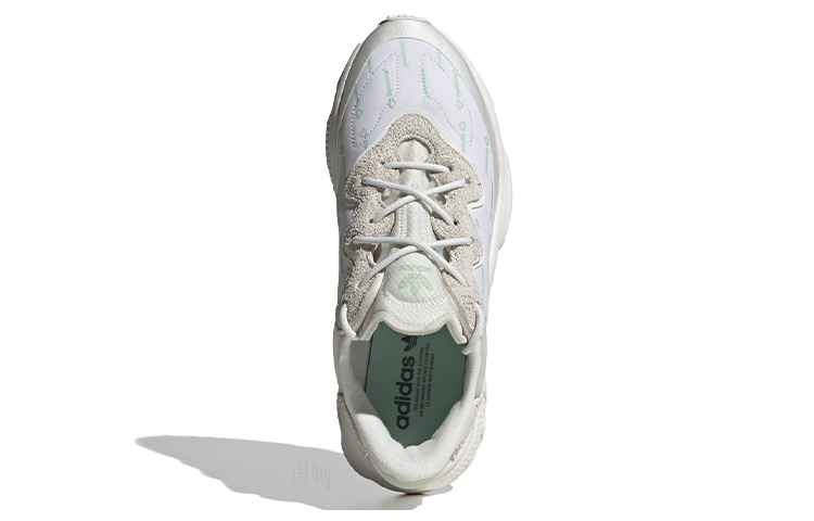 Унисекс кроссовки adidas Ozweego (бело-зеленые) — фото 5