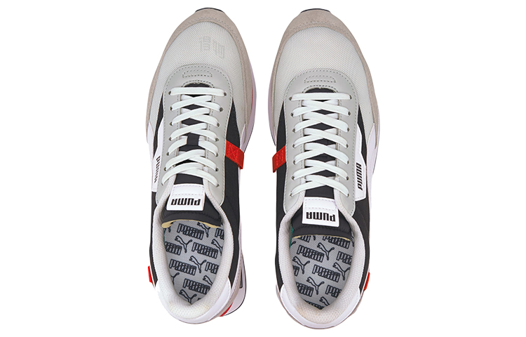 Кроссовки PUMA Future Rider Zapatillas (коричнево-бело-серо-красно-черные) — Коричневый / белый / серый / красный / чёрный — фото 4