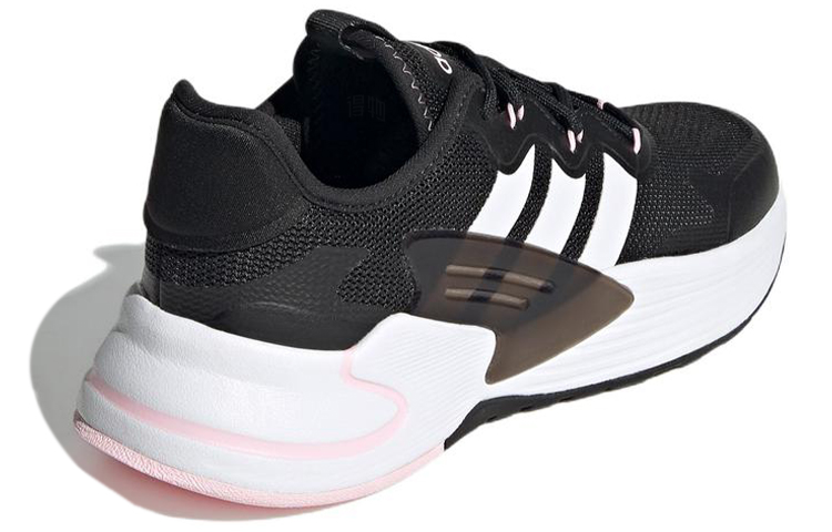 Женские кроссовки adidas neo Roamer (черно-бело-розовые) — Чёрный / белый / розовый — фото 4