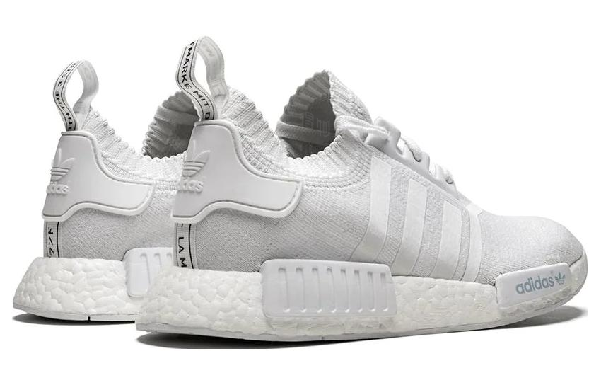 Кроссовки adidas originals NMD_R1 Primeknit Triple White (белые) — Белый — фото 4