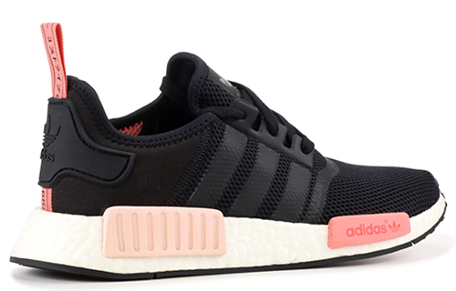 Женские кроссовки adidas originals NMD_R1 (черно-розовые) — 黑/桃粉红 — фото 3