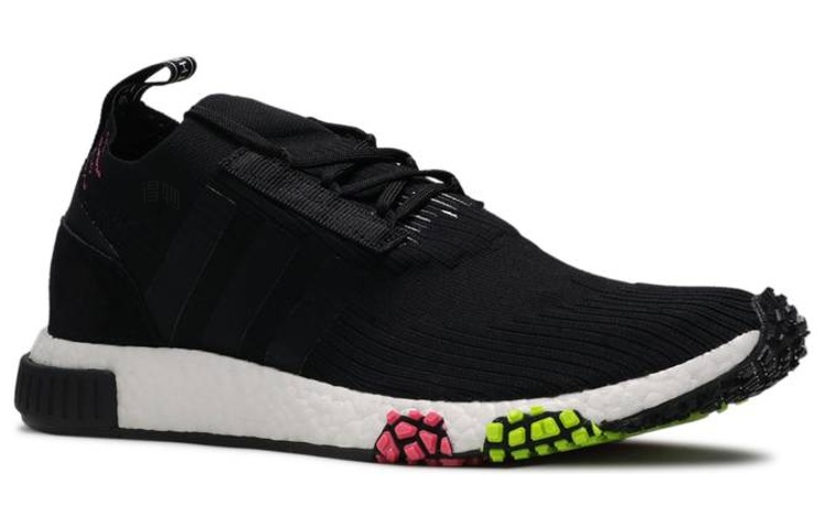 Кроссовки adidas originals NMD RACER PK (черно-бело-розово-желтые) — Чёрный / белый / розовый / жёлтый — фото 2