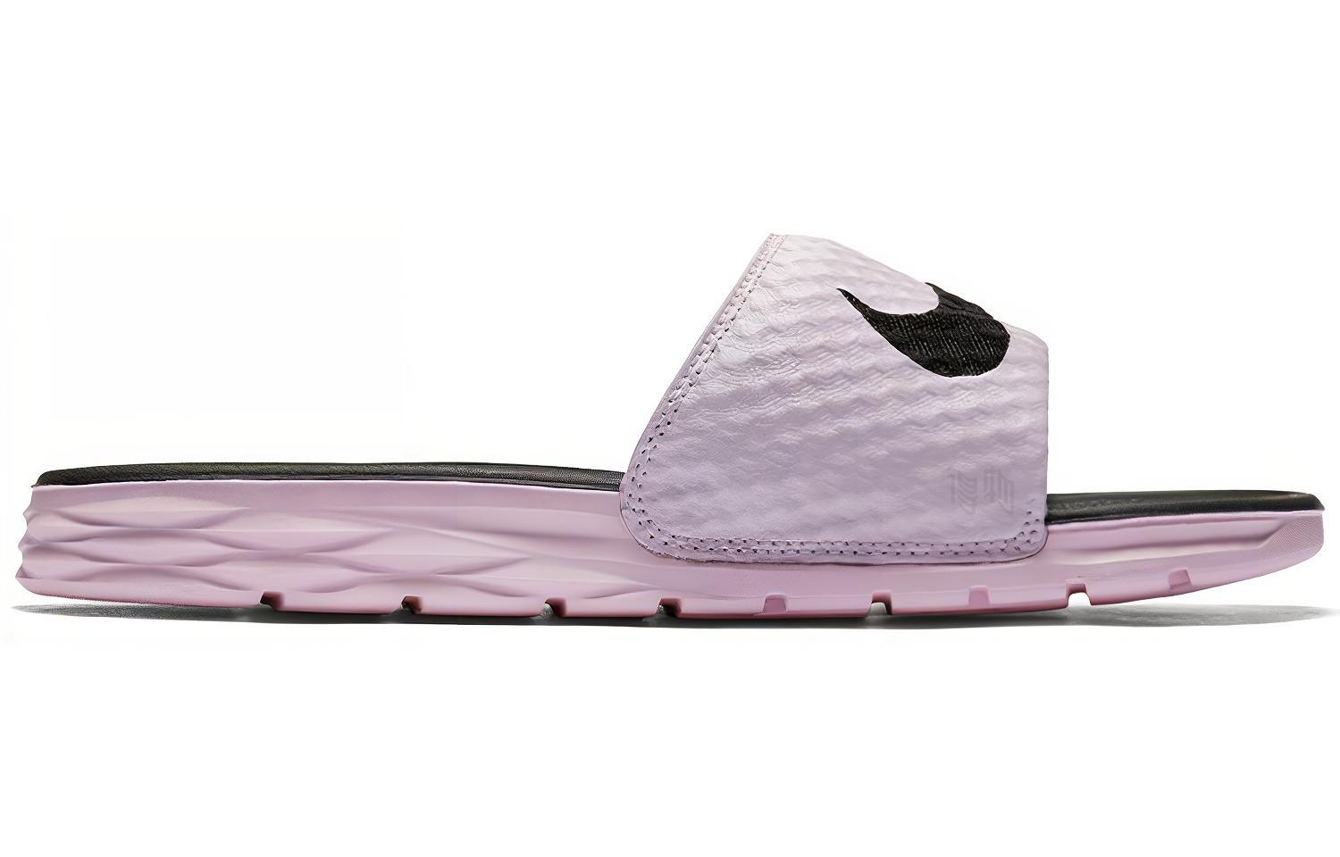 Женские шлепанцы Nike Benassi Solarsoft 2 (розово-черные) — фото 2
