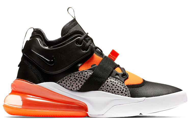 Мужские кроссовки Nike Air Force 270 Safari (чорный / оранжевый) — Чёрный / оранжевый — фото 2
