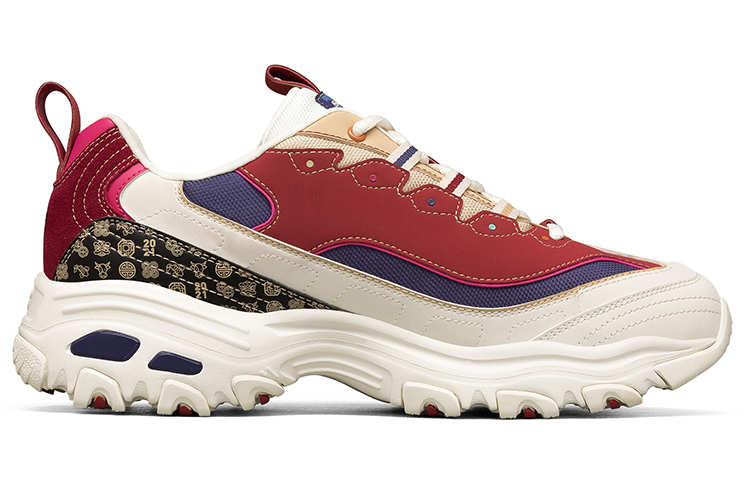 Мужские кроссовки Skechers D'Lites (бело-красные) — фото 2