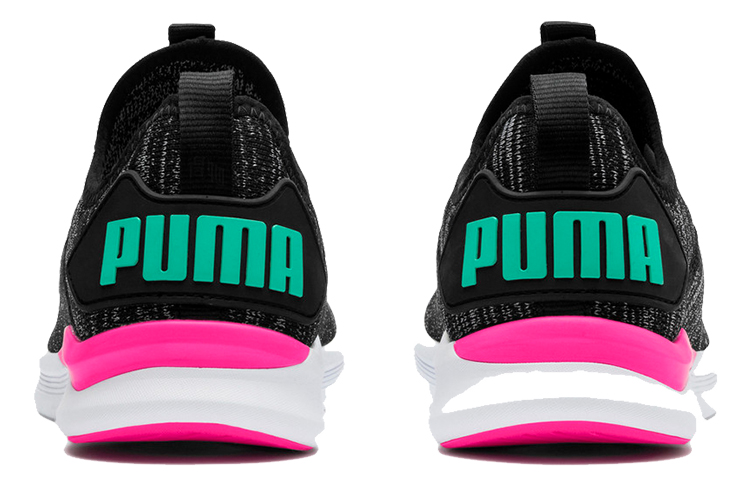 Женские кроссовки PUMA Ignite Flash Evoknit (черно-розовые) — фото 4