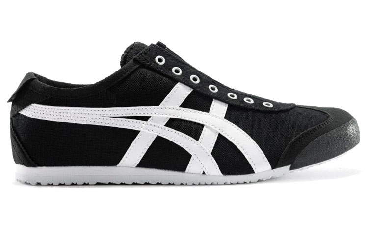 Кеды Onitsuka Tiger MEXICO 66 Slip-On (черно-белые) — Чёрный / белый — фото 2
