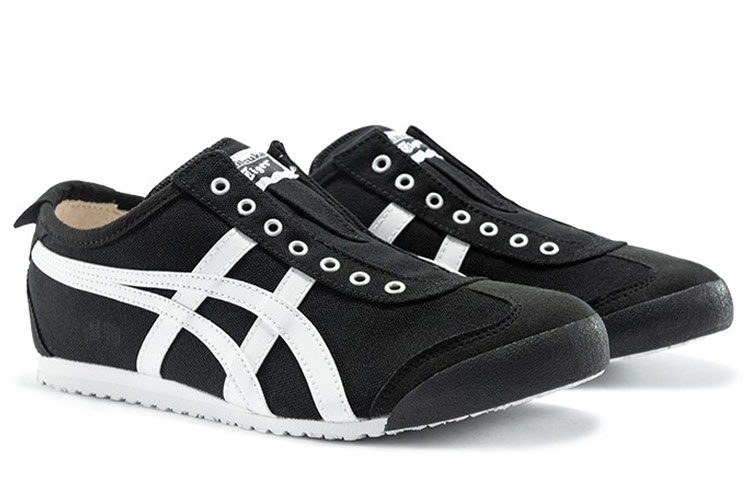 Кеды Onitsuka Tiger MEXICO 66 Slip-On (черно-белые) — Чёрный / белый — фото 3