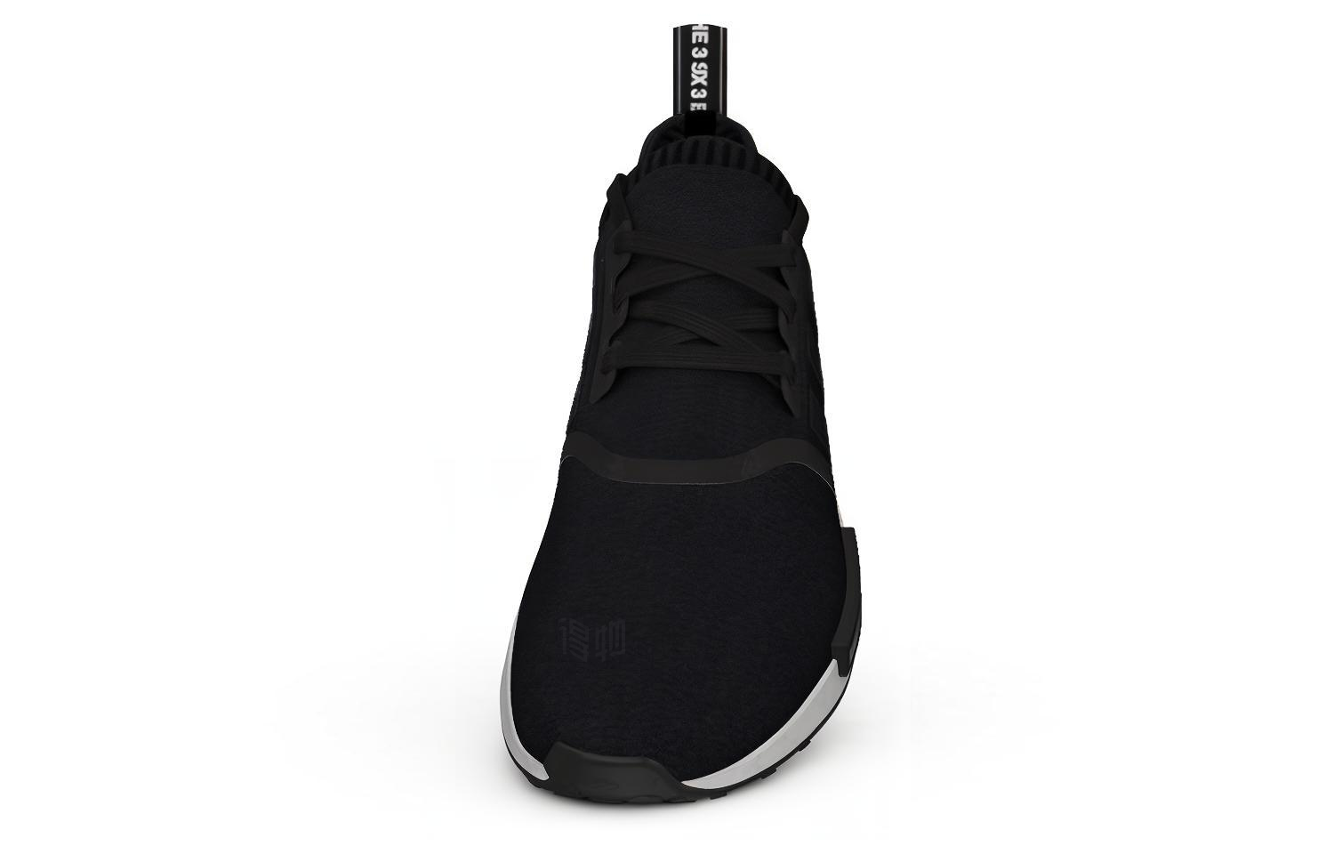 Унисекс кроссовки adidas originals NMD_R1 Japan Boost (черно-белые) — фото 4