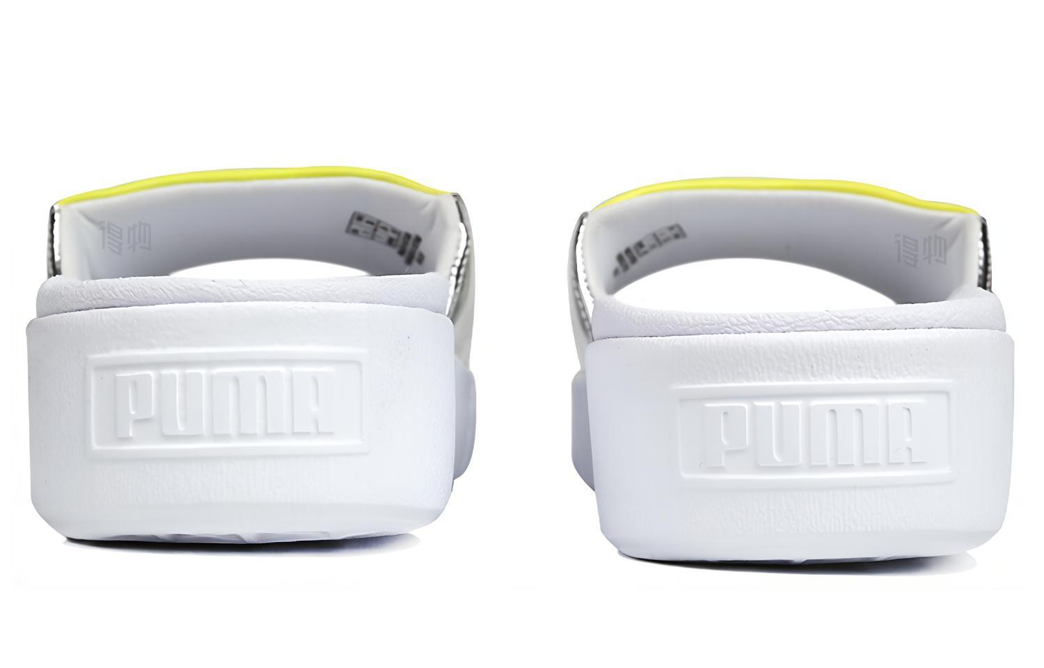Женские шлепанцы PUMA Platform (белые) — Белый — фото 4