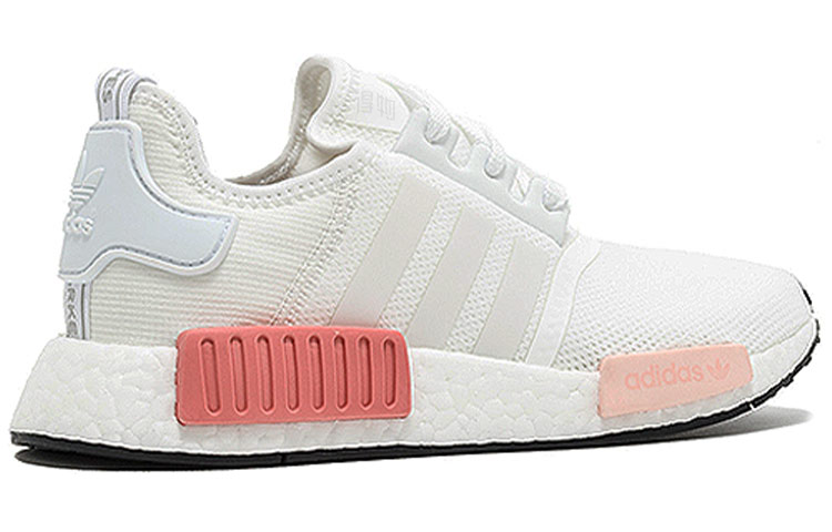 Женские кроссовки adidas originals NMD_R1 White Rose (бело-розовые) — Белый / розовый — фото 3