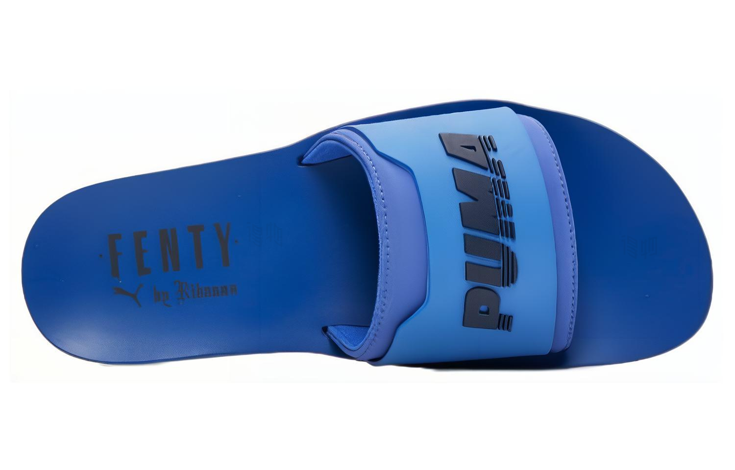 Шлепанцы PUMA Rihanna Fenty Surf Slide Dazzling Blue (W) (синие) — Синий — фото 3
