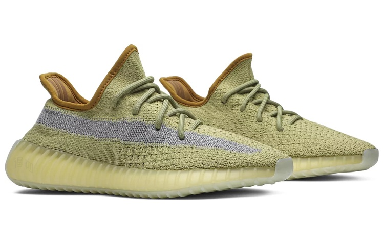 Кроссовки adidas originals Yeezy Boost 350 V2 "marsh" (желтые) — Жёлтый — фото 3