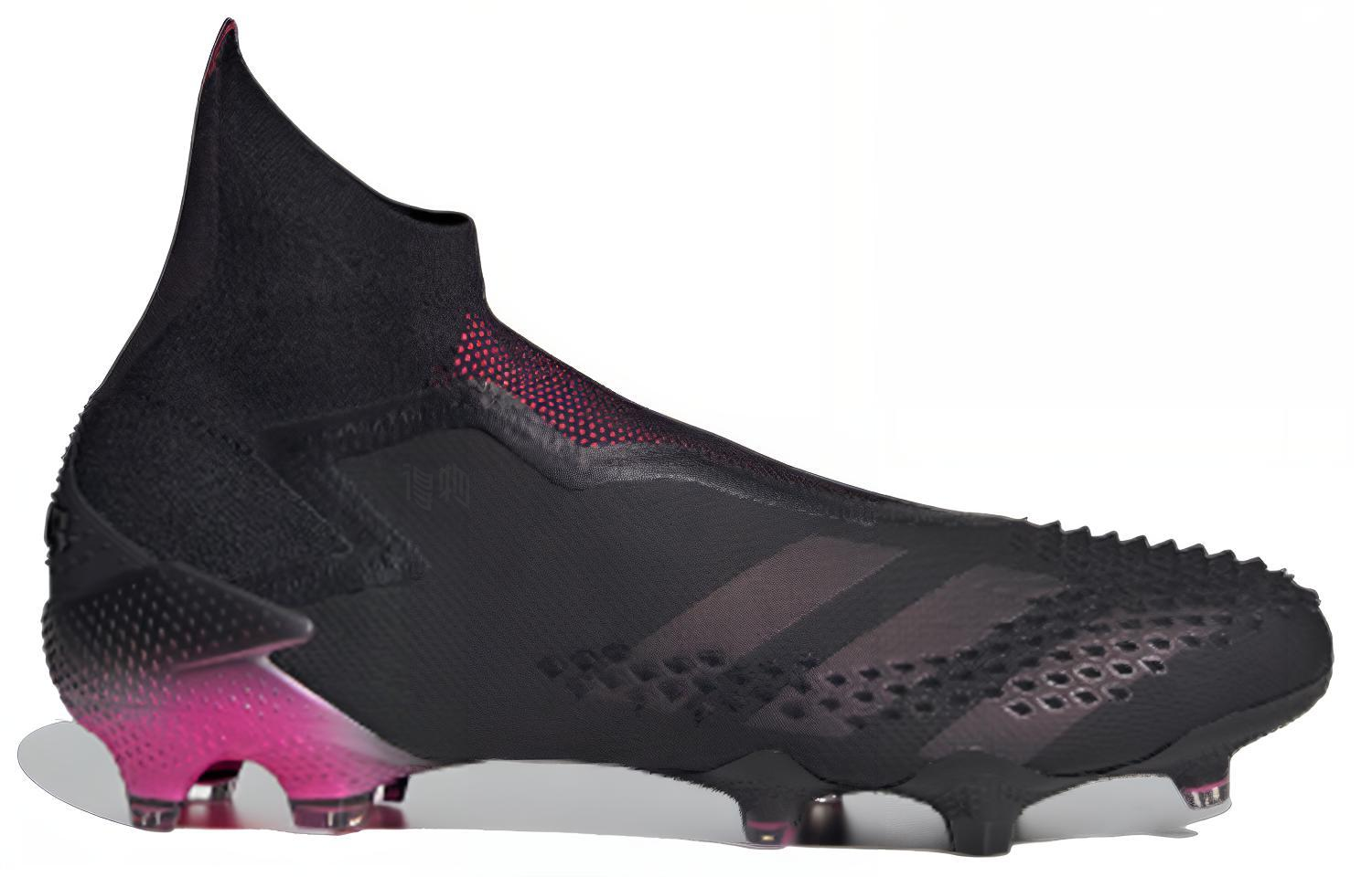 Мужские бутсы adidas Predator FG (черно-розовые) — фото 2