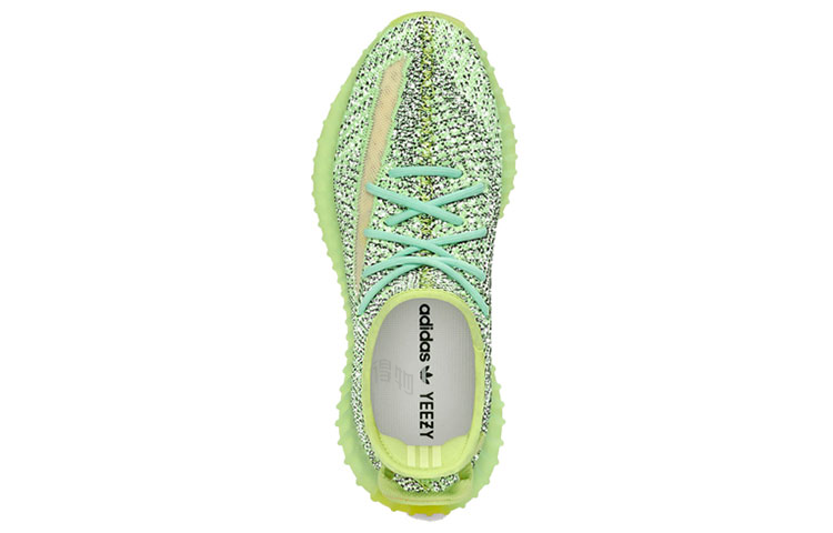 Кроссовки adidas Yeezy Boost 350 V2 "Yeezreel Reflective" (салатовые) — фото 3