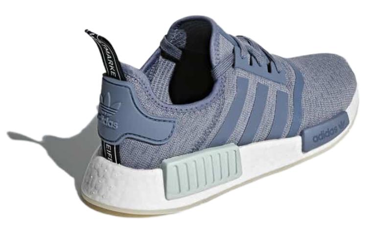 Женские кроссовки adidas originals NMD_R1 (серо-голубые) — фото 4