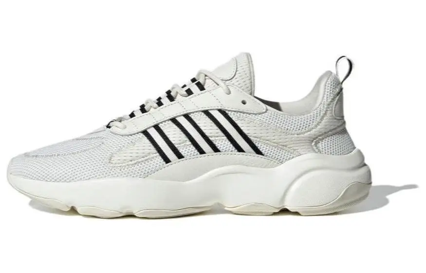 Adidas Originals Haiwee Fabric Cushioning Abrasion Resistant Lightweight Low top Casual Shoes Unisex White