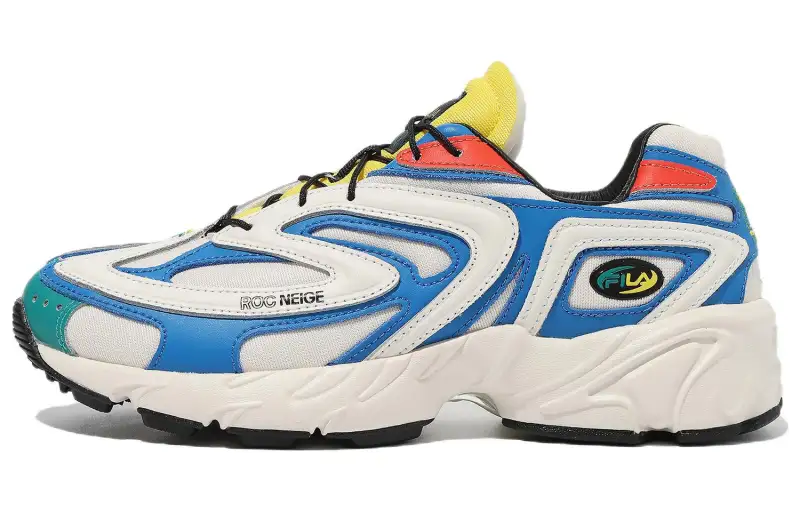 FILA Buzzard 1976 Buzzard 2000 Rock Nage Low top Sports Casual Shoes Unisex White Blue Korean Style
