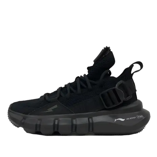 Neil Barrett x Li Ning Comfortable Mid top Casual Shoes Women's Black