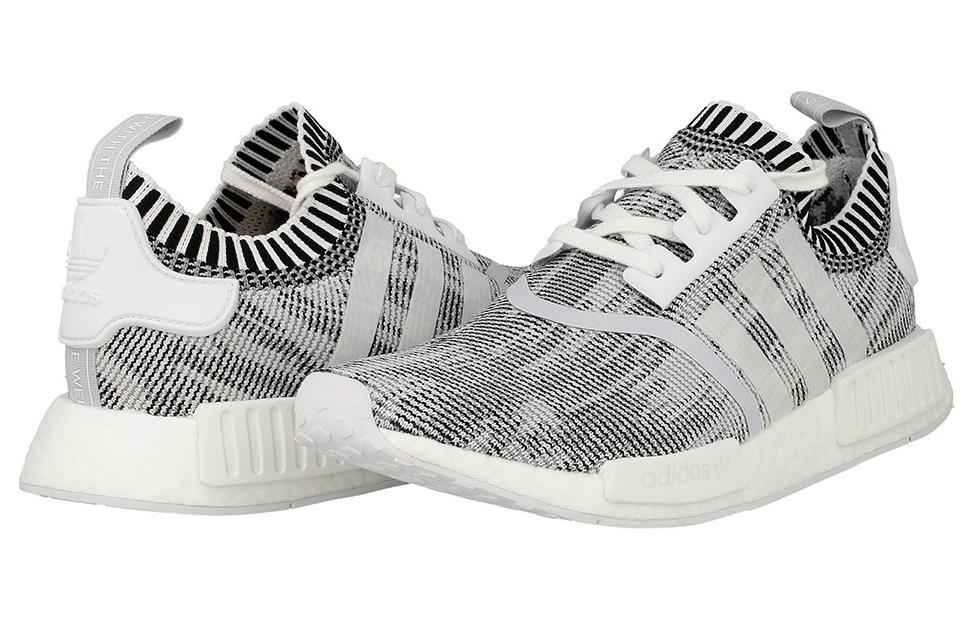 Кроссовки adidas originals NMD_R1 (бело-черные) — Белый / чёрный — фото 4
