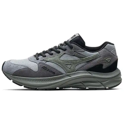 Mizuno Pi Retro Abrasion Resistant Breathable Low top Casual Shoes Unisex Light Gray/Dark Green