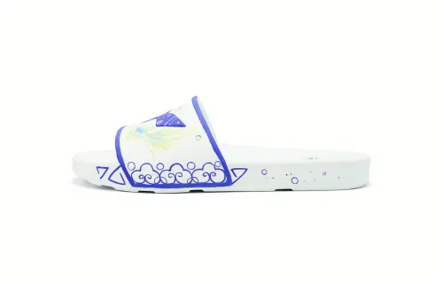 Li Ning Slip Resistant, Odor Resistant, Quick Dry Slide Slippers Unisex White Purple