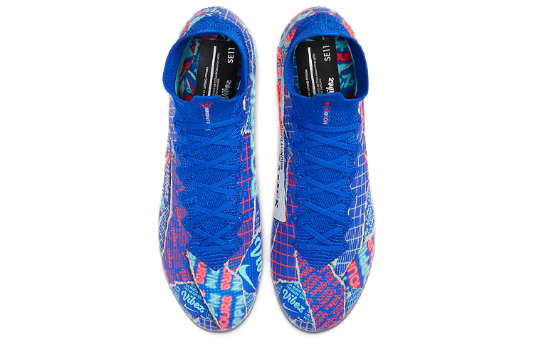 Мужские бутсы Nike Mercurial Superfly 7 13 Elite SE FG (сине-красный) — Синийкрасный — фото 4