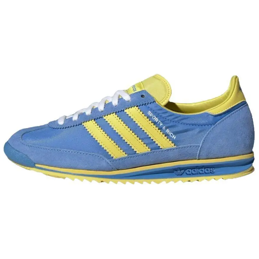 Adidas Originals x SPORTY & RICH SL 72 Low top Casual Shoes Women's Blue Yellow