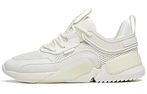 Anta Cushioning Breathable Low top Casual Shoes Women's Ivory White