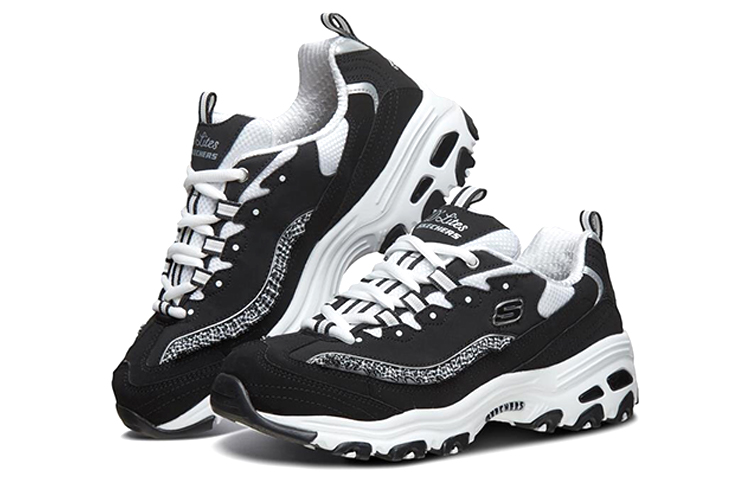 Женские кроссовки Skechers D'LITES 1.0 (черные) — Чёрный — фото 3