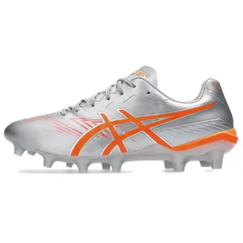 Asics HG Hard Ground Natural Grass Soccer Shoes Men's Silver