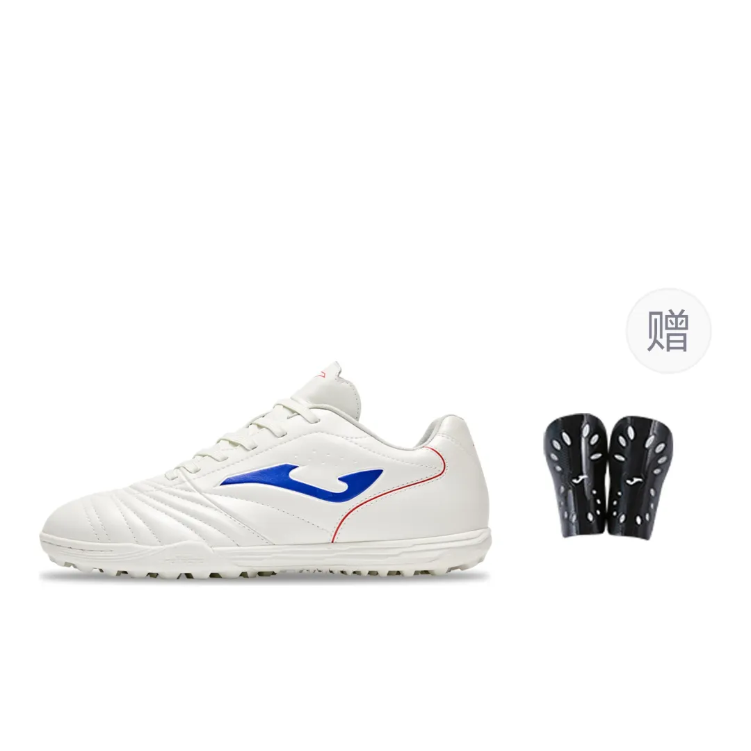 Joma Aguila TF Turf Kangaroo Leather Soccer Shoes Unisex White Blue