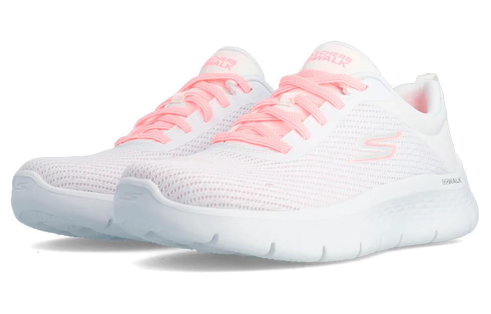 Skechers Go Walk Fle Abrasion Resistant Low top Casual Shoes Women’s White Pink