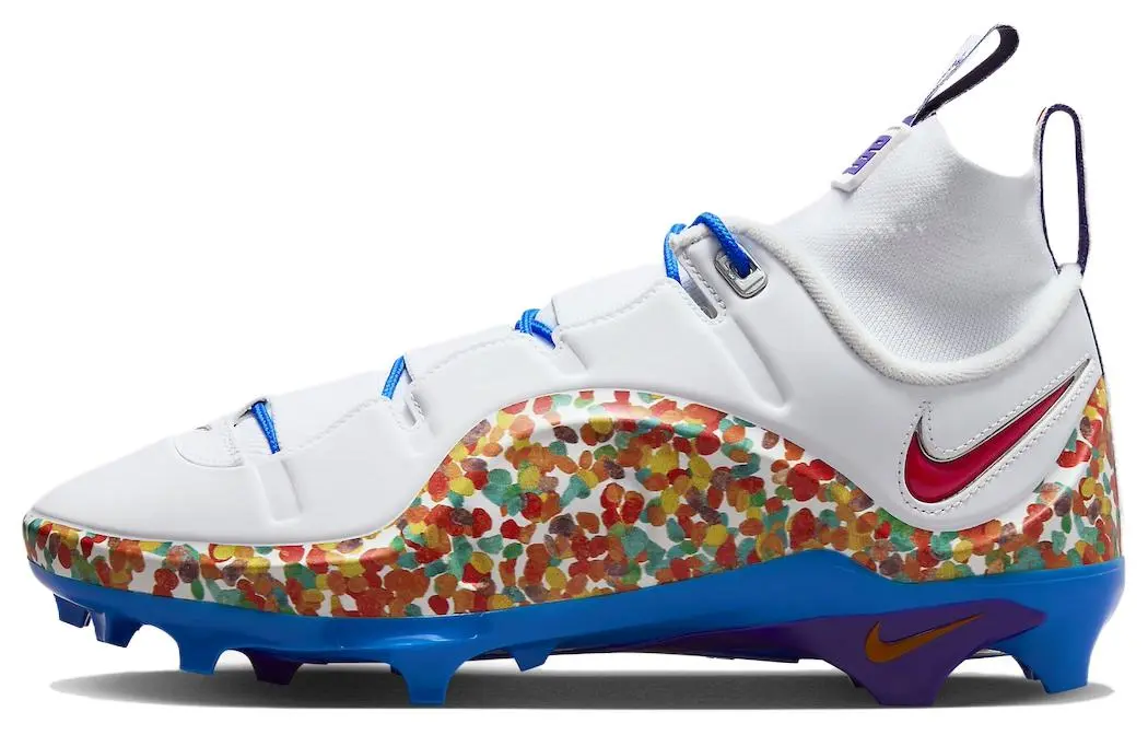 Nike Lebron 4 FG Firm Ground Abrasion Resistant Breathable Abrasion Resistant Breathable Soccer Shoes Men's White