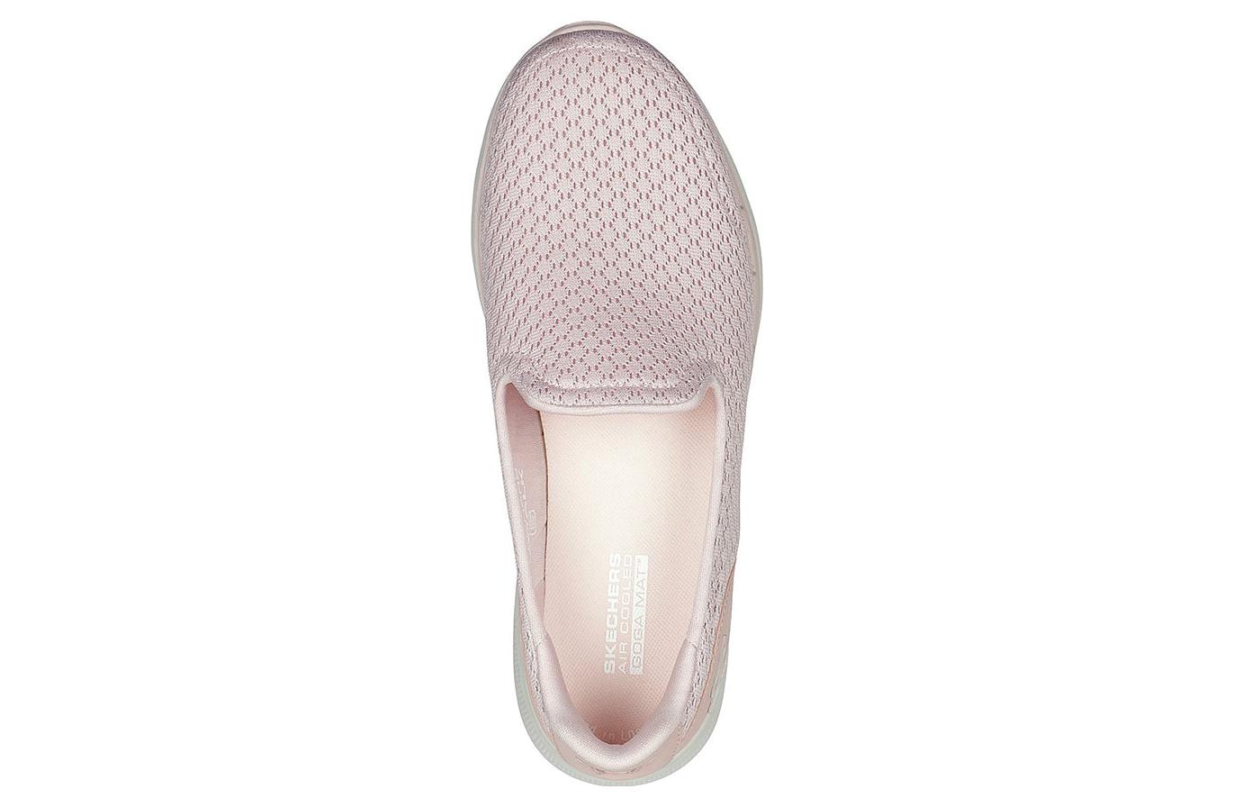 Skechers Go Walk 6 Textile, Synthetic Leather Cushioning, Wear Resistant Low top Casual Shoes Women’s Pink